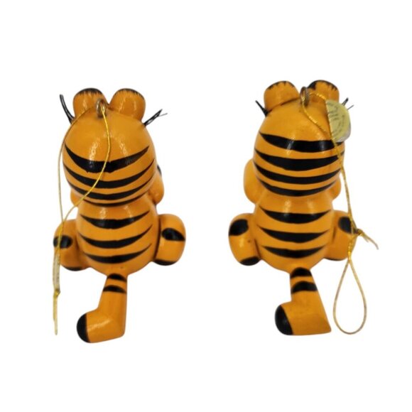 Vintage Dakin Garfield Wooden Easter Ornaments 1981 6pc - Picture 7 of 13